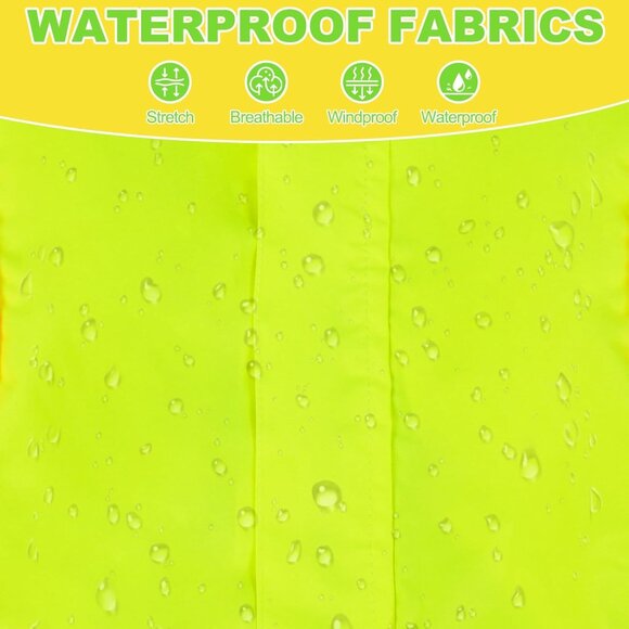 Dog Raincoat, Waterproof Dog Rain Jacket with Removable Hood Size: S - Picture 4 of 7